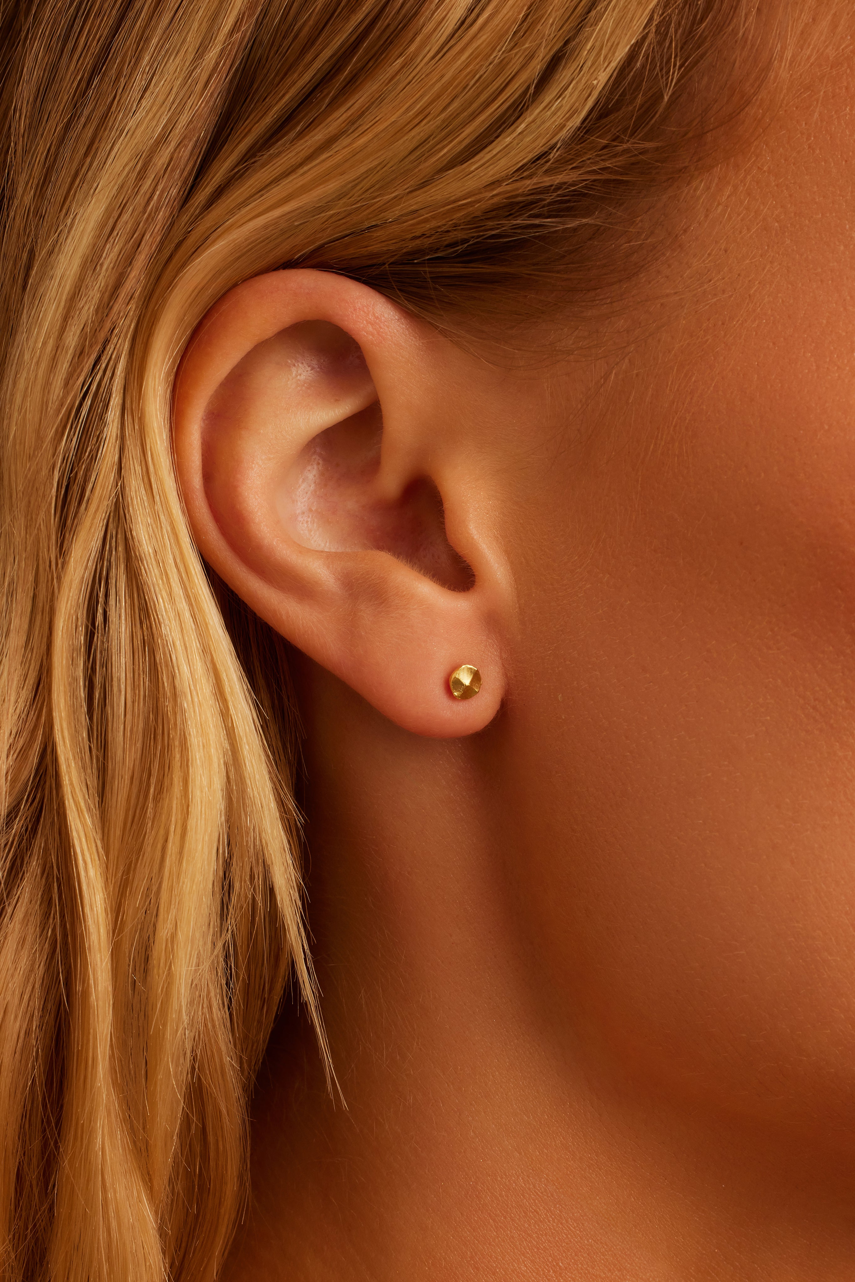 Tiny Clover Leaf Pave Stud Earring 18K Gold over Silver – YanYa